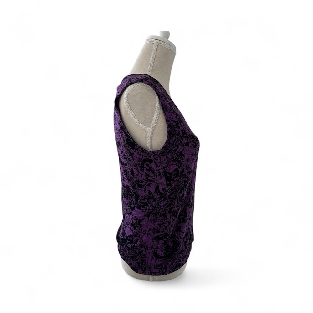 Chico's Purple and Black Tank Top Size 1 - Picture 3 of 4